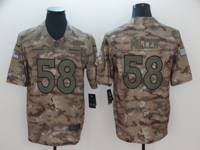 Men's Denver Broncos Von Miller #58 Camouflage Jersey